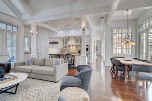 Gables by the Sea- Living Room and Kitchen Area